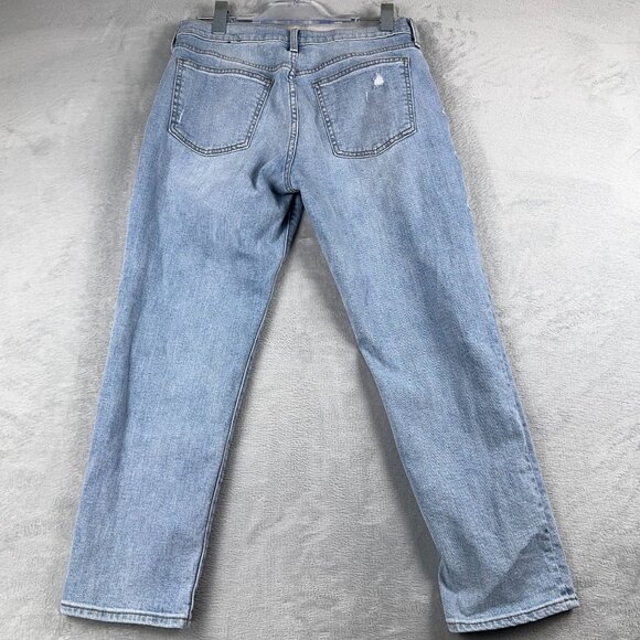 Gap Best Girlfriend Skinny Jeans Denim Womens Size 30 Petite Distressed Blue - Picture 2 of 14